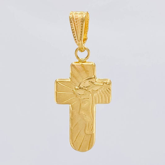 Dije Cruz Rostro Cristo 0.85 g / 1 in Oro Amarillo 18K