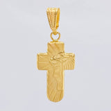 Pendant Cross Face of Christ 0.8 g / 1 in Yellow Gold 18K