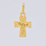 Pendant Cross Christ 0.55 g / 3/4 in Yellow Gold 18K