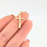 Dije Cruz Cristo 0.9 g / 1 in Oro Amarillo 18K