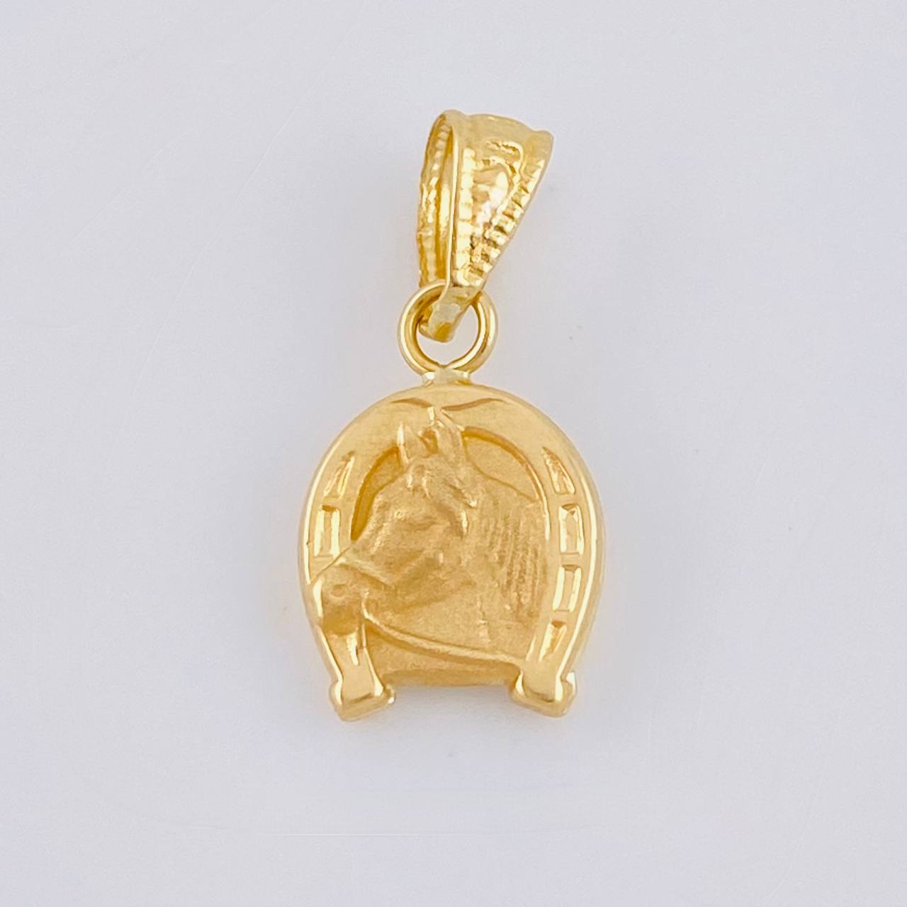 Pendant Horseshoe Horse 0.55 g / 3/4 in Yellow Gold 18K