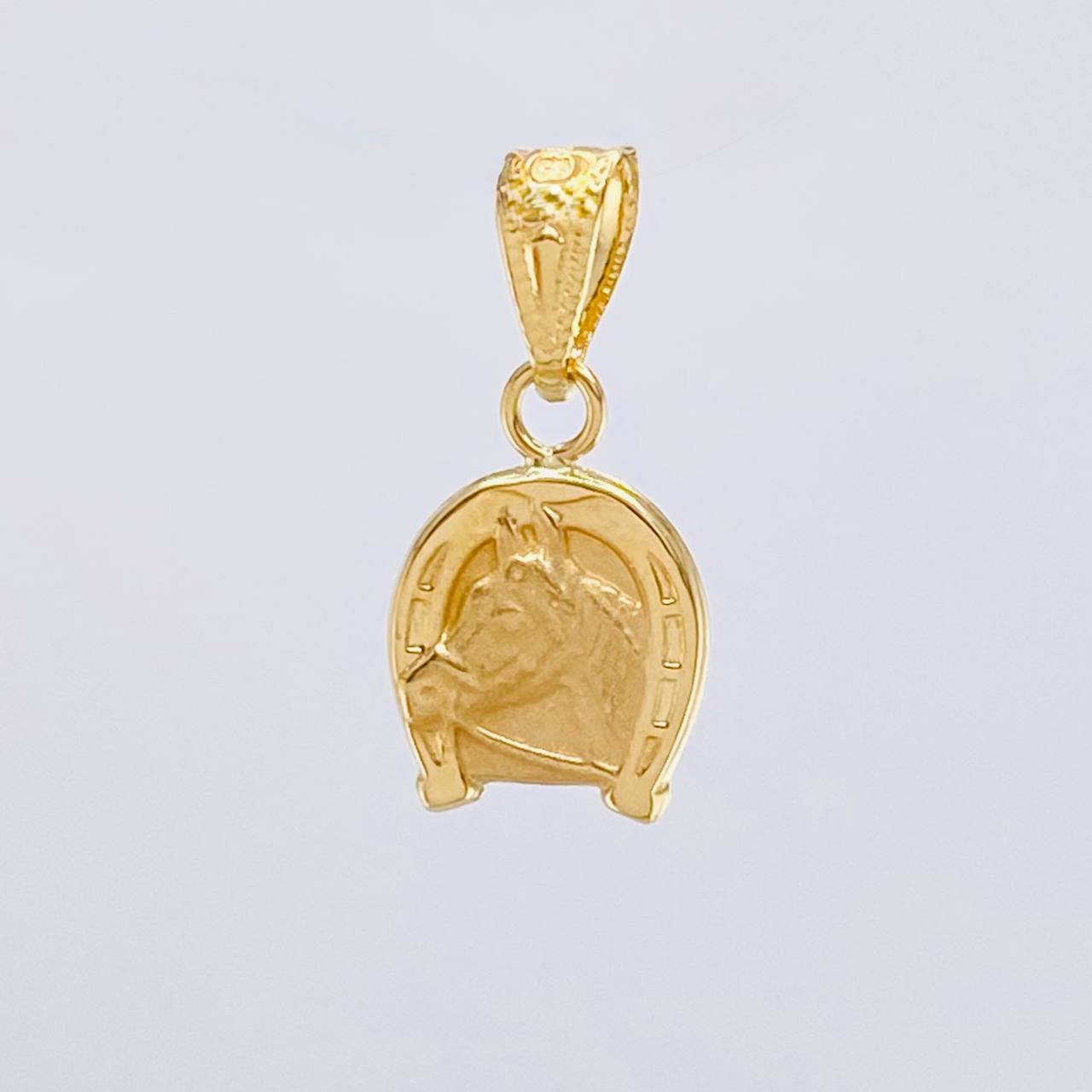 Pendant Horseshoe Horse 0.55 g / 3/4 in Yellow Gold 18K