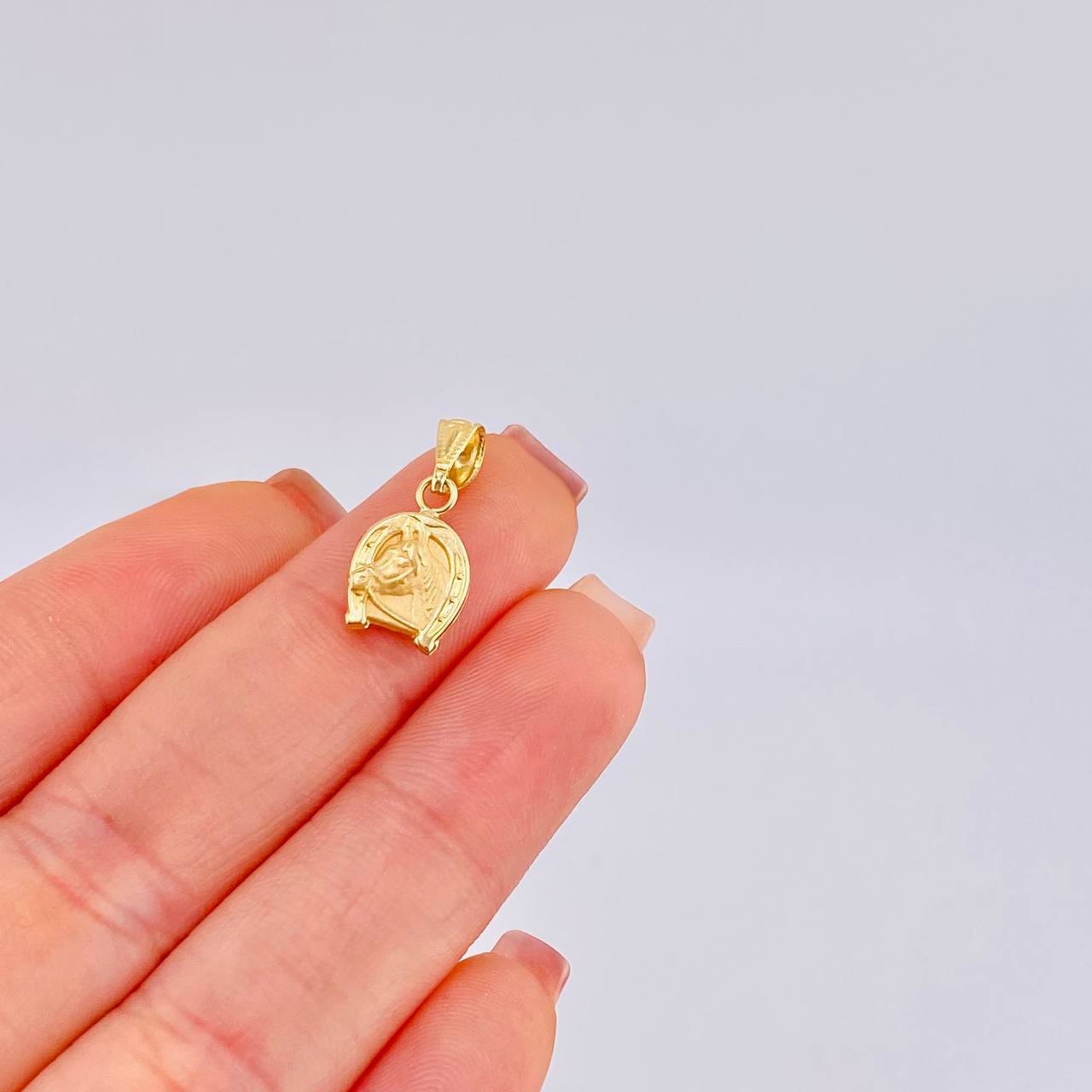 Pendant Horseshoe Horse 0.55 g / 3/4 in Yellow Gold 18K