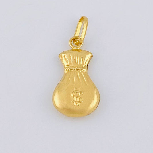 Dije Bolsa Dinero 0.6 g / 3/4 in Oro Amarillo 18K