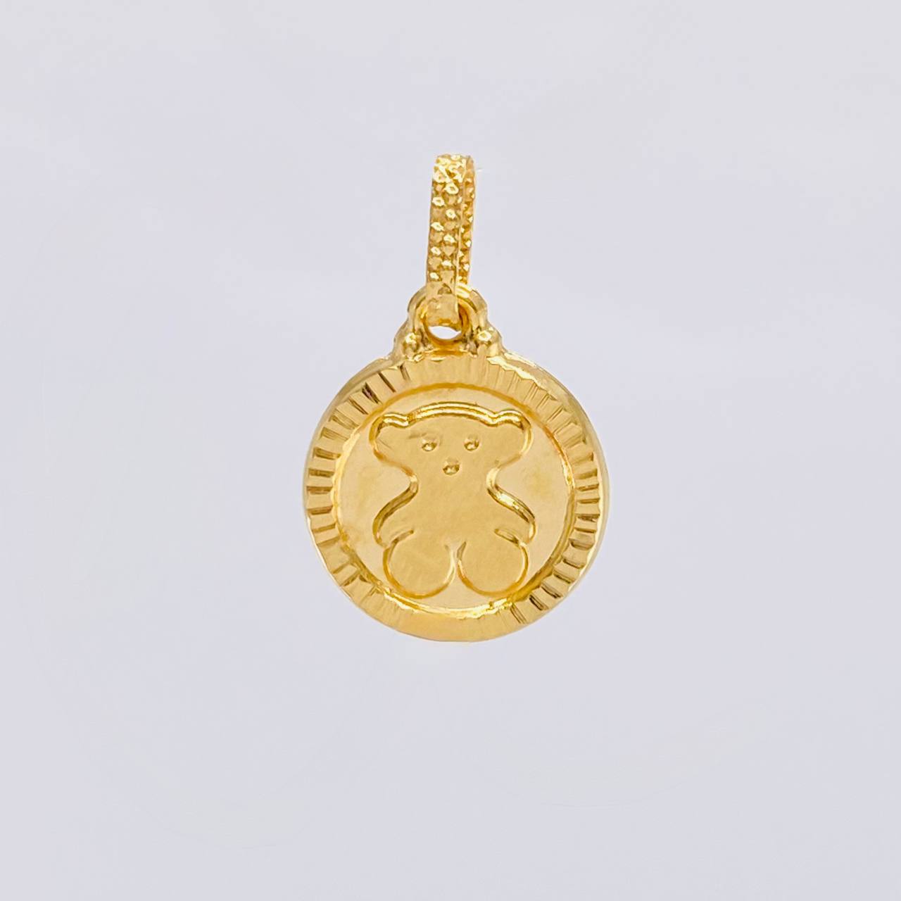 Dije Circulo Oso 0.95 g / 3/4 in Oro Amarillo 18K