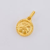 Dije Circulo Oso 0.95 g / 3/4 in Oro Amarillo 18K