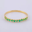 Channel Ring with Emeralds 30Pts 0.85 g / T6 1/4 Yellow Gold 18K