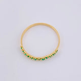Channel Ring with Emeralds 30Pts 0.85 g / T6 1/4 Yellow Gold 18K