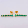 Topos Siete Charkras Esmeraldas 80Pts 2 g / 3/4 in Oro Amarillo 18K