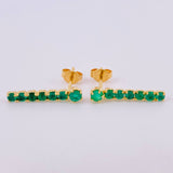 Topos Siete Charkras Esmeraldas 80Pts 2 g / 3/4 in Oro Amarillo 18K