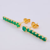 Topos Siete Charkras Esmeraldas 80Pts 2 g / 3/4 in Oro Amarillo 18K