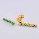 Topos Siete Charkras Esmeraldas 80Pts 2 g / 3/4 in Oro Amarillo 18K