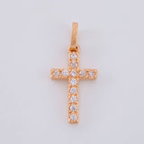 Dije Cruz Tupida 0.85 g / 3/4 in Oro Rosa 18K