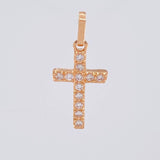 Pendant Dense Cross 0.85 g / 3/4 in 18K Rose Gold