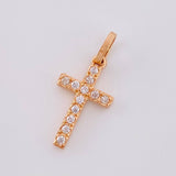 Pendant Dense Cross 0.85 g / 3/4 in 18K Rose Gold