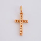 Dije Cruz Tupida 0.85 g / 3/4 in Oro Amarillo 18K