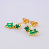 Topos Colgante Esmeralda 30Pts 1.75 g / 1/2 in Oro Amarillo 18K