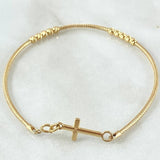 Bracelet Cross Lattice 2.05gr / 7.5in / +4 18K Gold ©