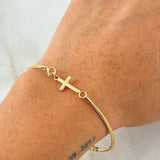 Bracelet Cross Lattice 2.05gr / 7.3in / +4 18K Gold
