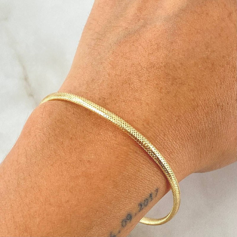Bracelet Reticulated Hoop 1.05gr / 7.1in / +4 18K Gold