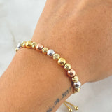 Bracelet Beads Interspersed 4.95gr / 7.9in / +4 18K Gold