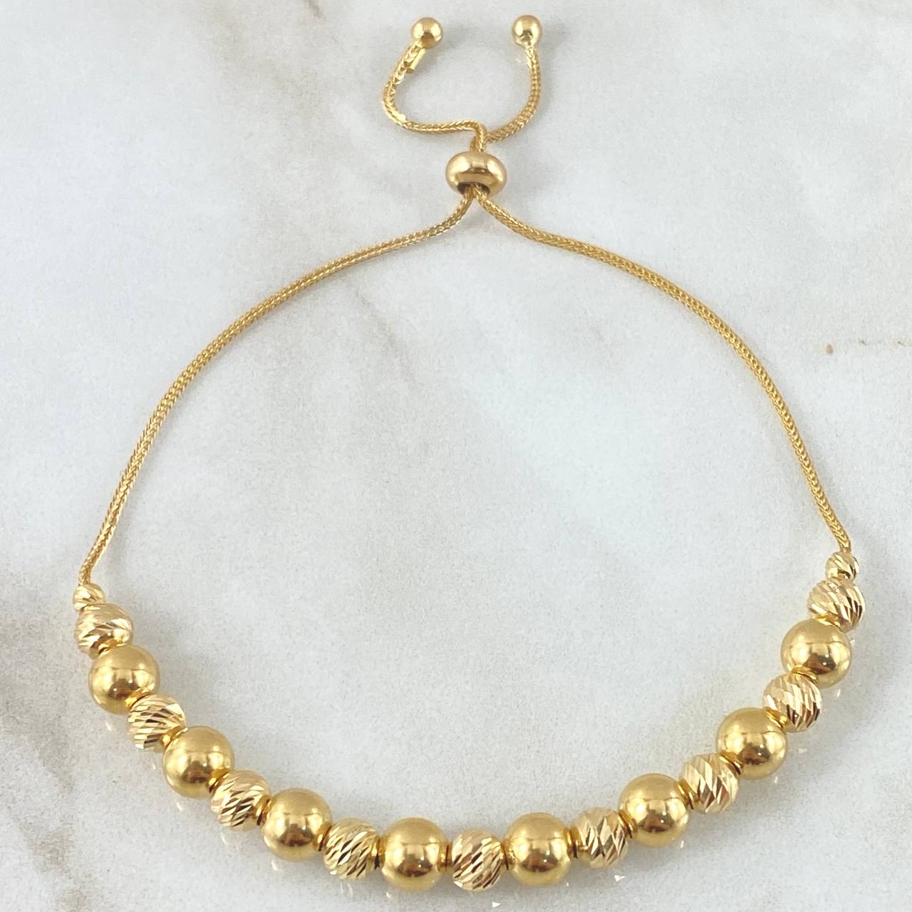 Bracelet Interspersed Beads 4.7gr / 7 3/4 in / 18K Gold +4 ©