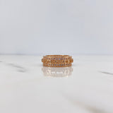 Ring Band BV 5.2gr / Size 7 / White Zircons 18K Rose Gold &