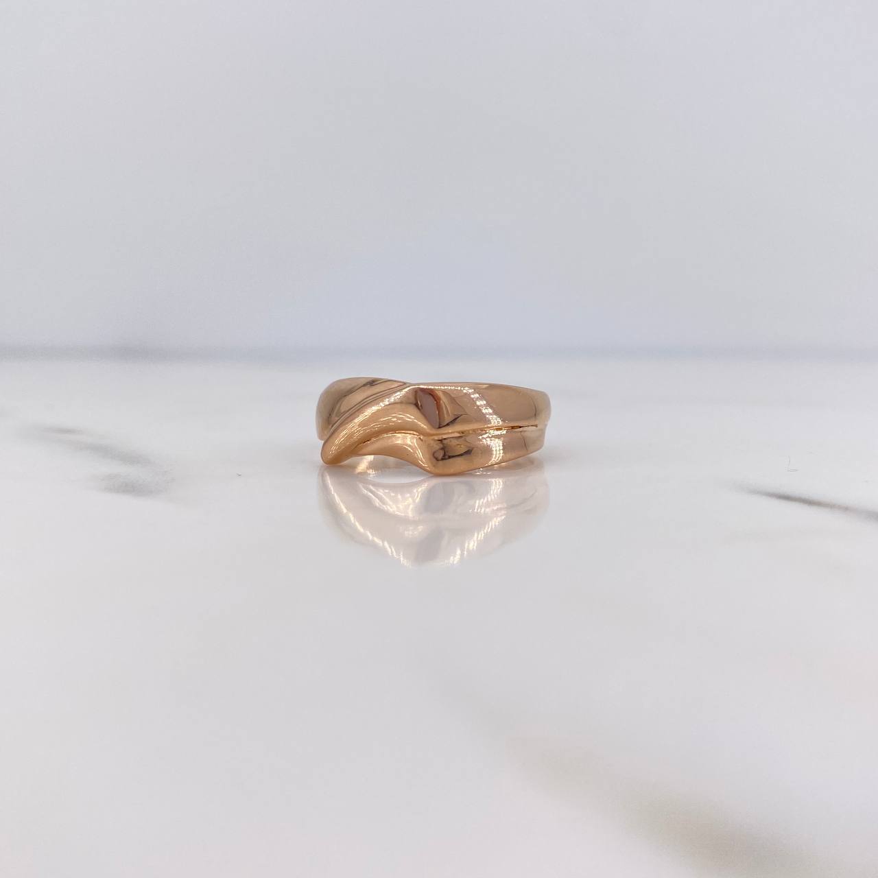 Wedding Ring 3.4gr / Size 6 3/4 / Polished 18K Rose Gold &