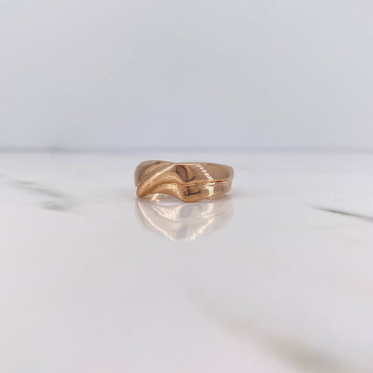 Wedding Ring 3.4gr / Size 6 3/4 / Polished 18K Rose Gold &