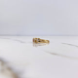 Dense Ring 2.1gr / T6 1/4 / Colored Zircons 18K Yellow Gold &