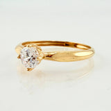 Anillo Solitario 1.2gr / T7 / Oro Amarillo 18K