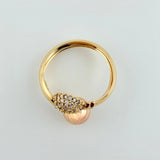 Anillo Tú Y Yo 2.55gr / T8 1/2 / Tres Oros 18K