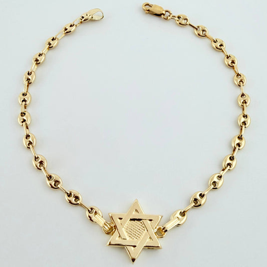 Pulso GC Herraje Estrella De David 2.6gr / 6 3/4 in / 3.2mm Oro Amarillo 18K ©