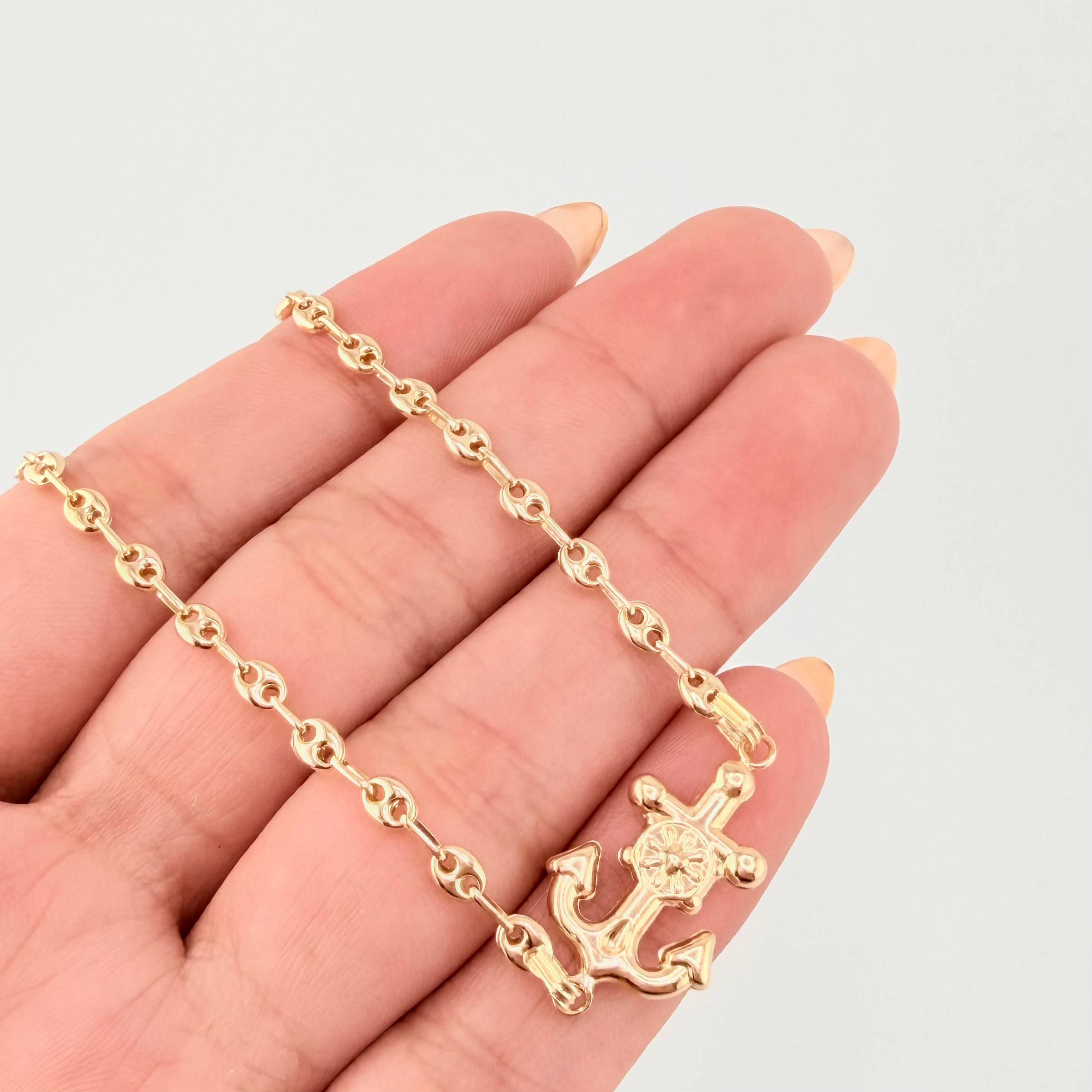 Pulso GC Herraje Ancla 2.7gr / 7 1/4 in / 3.2mm Oro Amarillo 18K ©