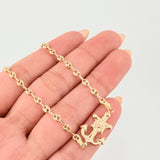 Pulso GC Herraje Ancla 2.7gr / 7 1/4 in / 3.2mm Oro Amarillo 18K ©