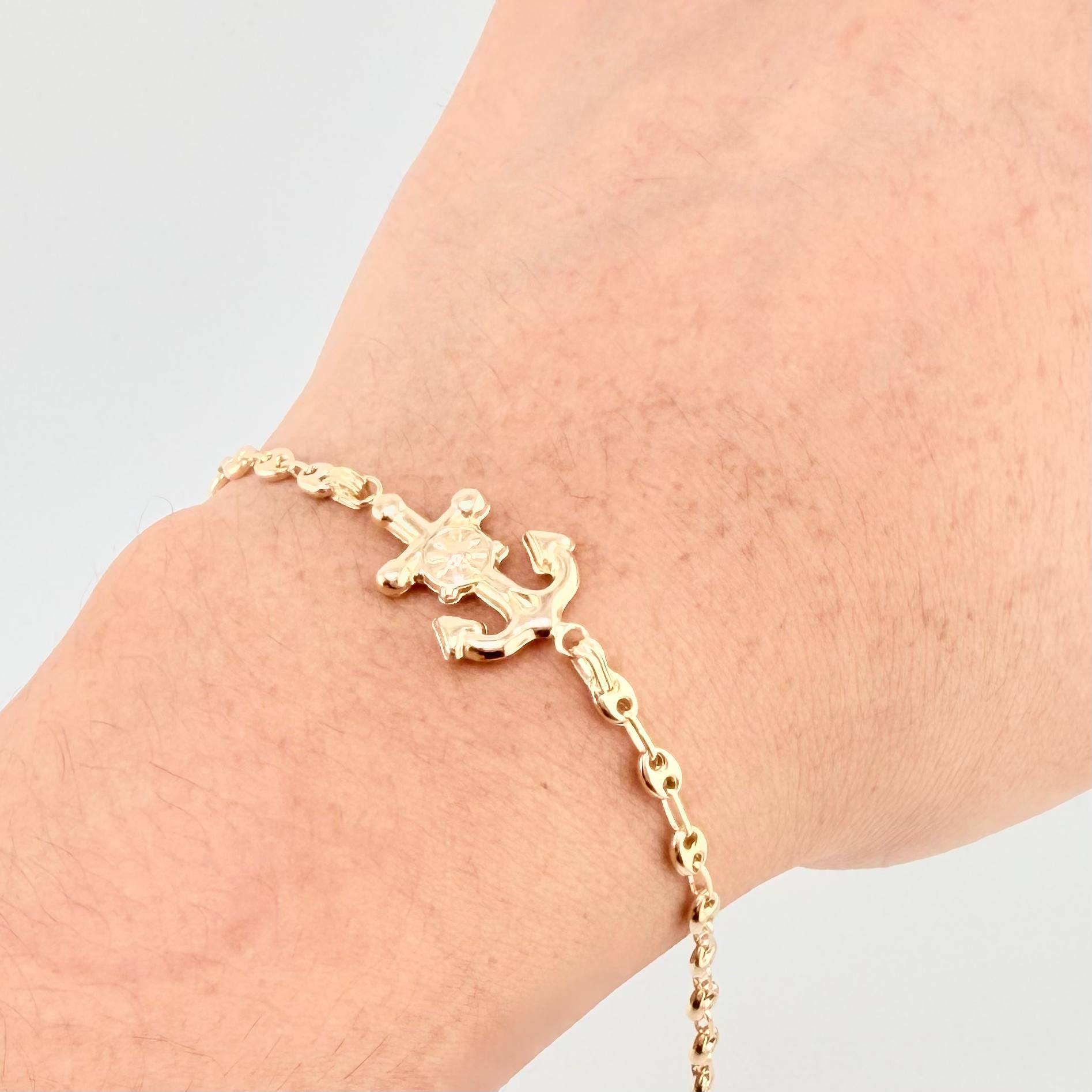 Pulso GC Herraje Ancla 2.7gr / 7 1/4 in / 3.2mm Oro Amarillo 18K ©