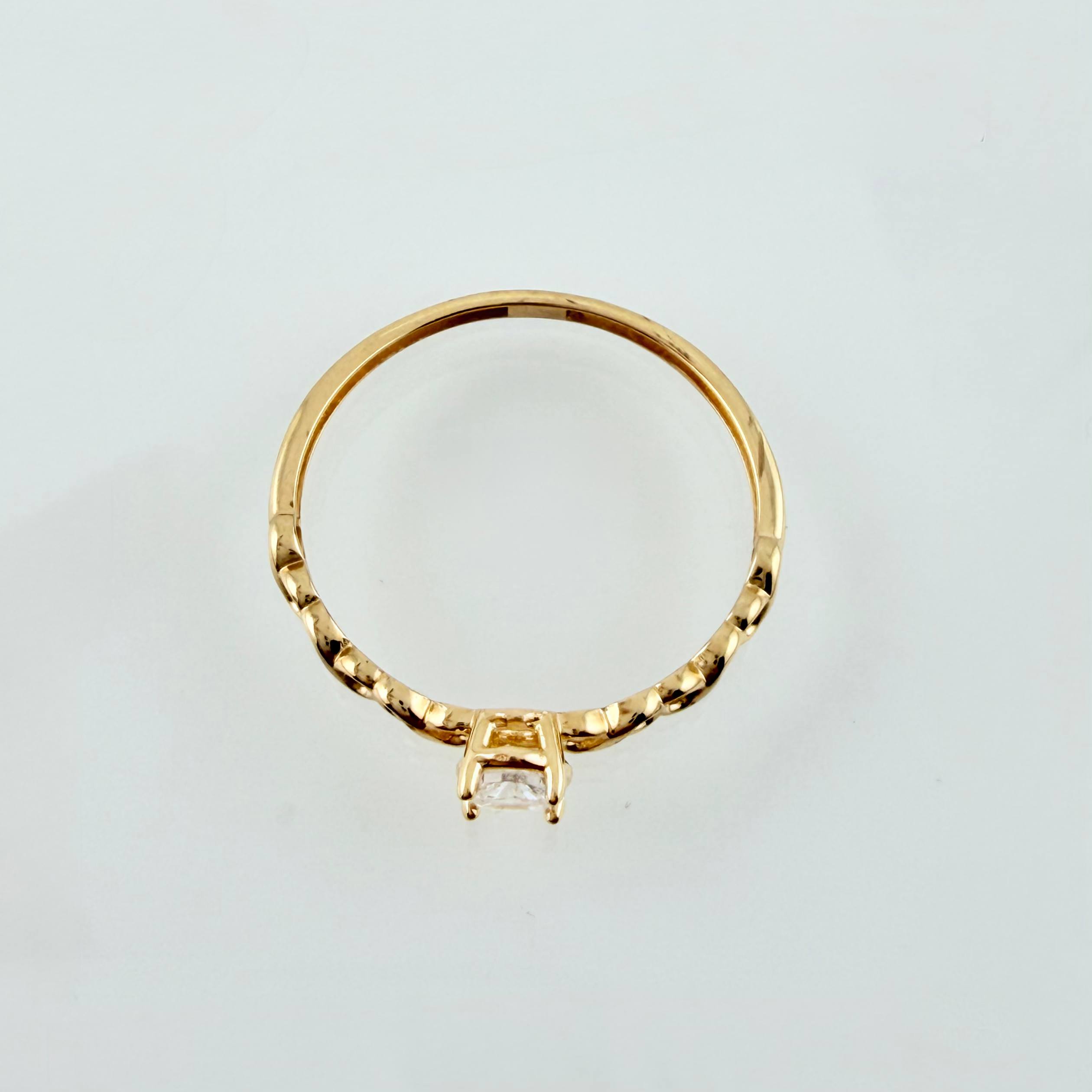Anillo Solitario Infinitos 1.05gr / T8 / Oro Amarillo 18K