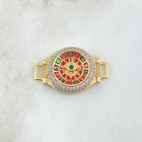 Herraje Ruleta Movil 9.2gr / 2.1cm-3.3cm / Circones Blancos Verde Oro Amarillo 18K *