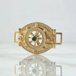 Herraje Timon Movil 7.4gr / 2.1cm-3.3cm / Circones Blancos Verde Anclas Texturizado Oro Amarillo 18K *