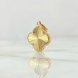 Dije Trébol VCyA 2.2gr / 2.2cm / Diamantado Punteado Oro Amarillo 18K