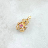 Dije Oso Articulado Flor 2.75gr / 2cm / Oro 18K