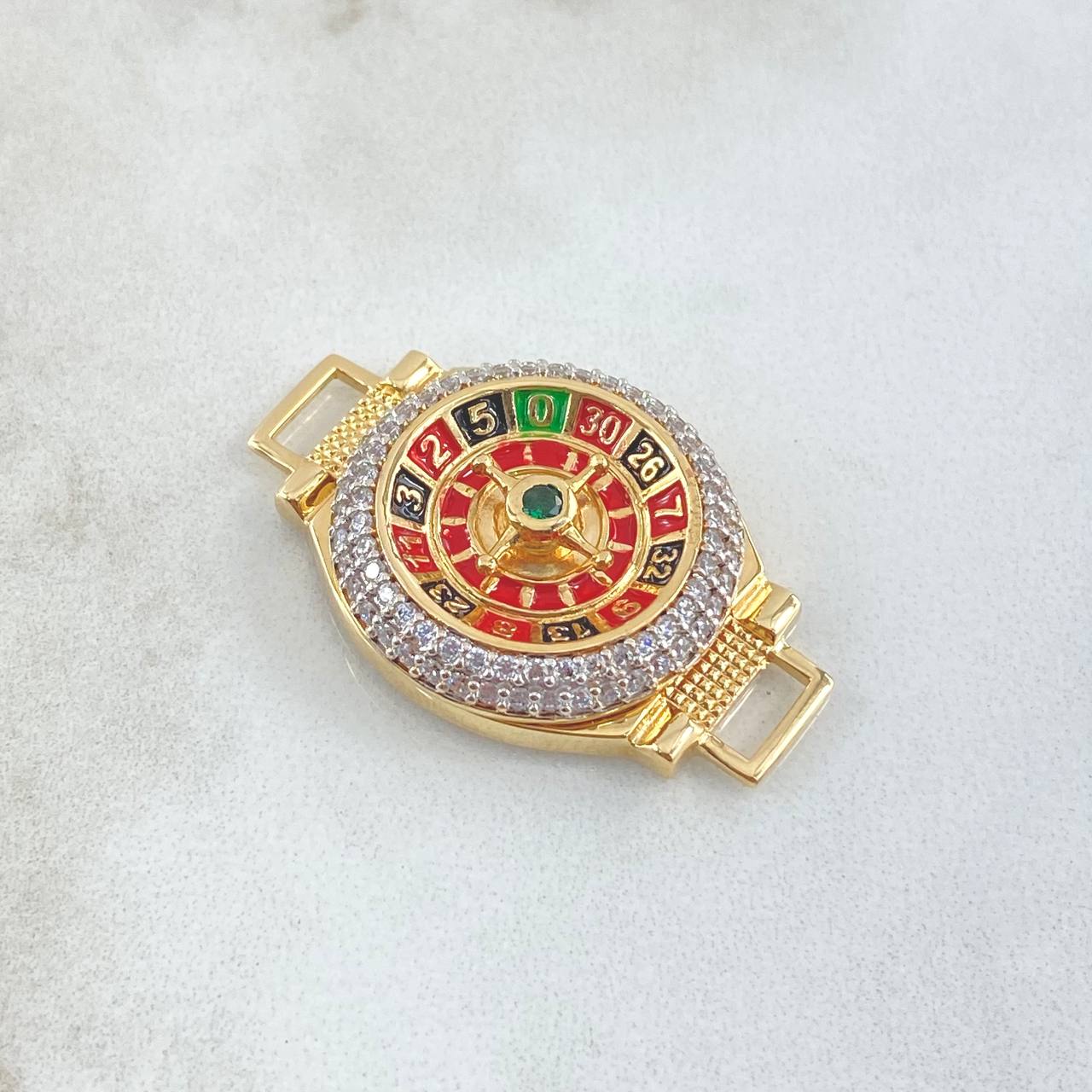 Herraje Ruleta Movil 9.2gr / 2.1cm-3.3cm / Circones Blancos Verde Oro Amarillo 18K *