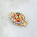 Herraje Ruleta Movil 9.2gr / 2.1cm-3.3cm / Circones Blancos Verde Oro Amarillo 18K *
