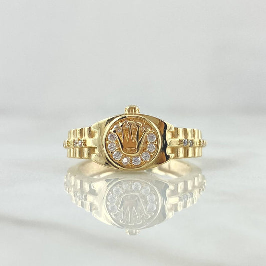 Anillo Correa Corona 4.05g / T7 1/2 Oro Amarillo 18K
