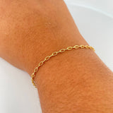 Paperclip Bracelet 3.3gr / 18.8cm / 2.3mm Yellow Gold +3 18K $