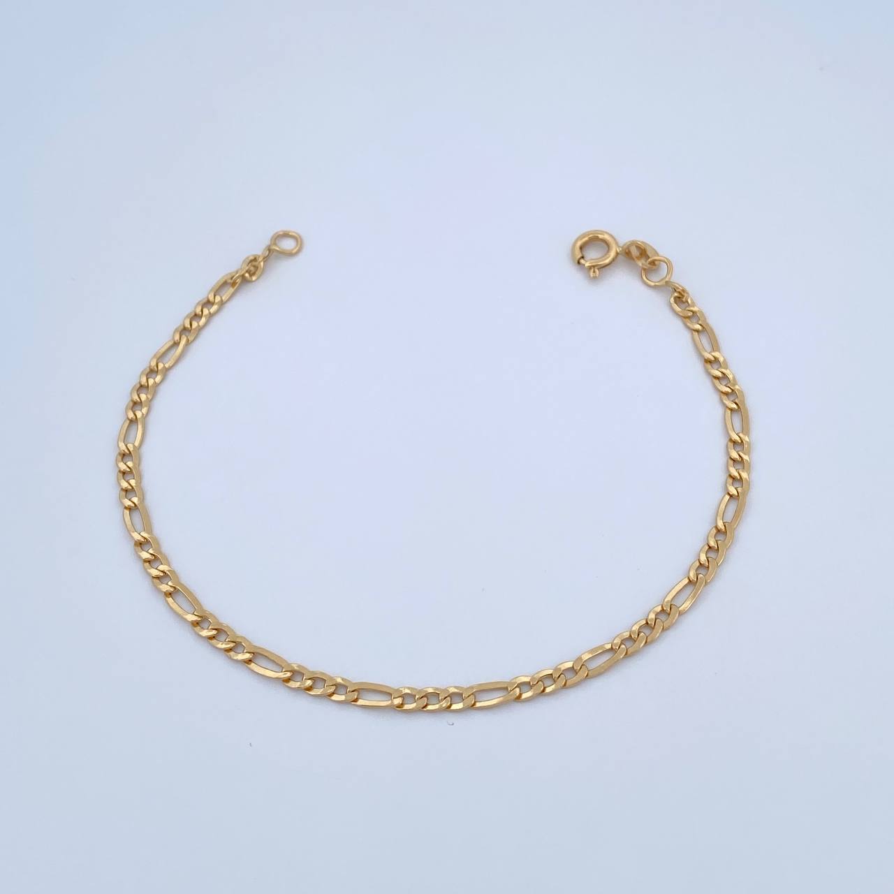 Pulso Figaro 1.7gr / 18.6cm / 2.7mm Oro Amarillo +1 18K $