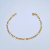 Pulso Figaro 1.7gr / 18.6cm / 2.7mm Oro Amarillo +1 18K $