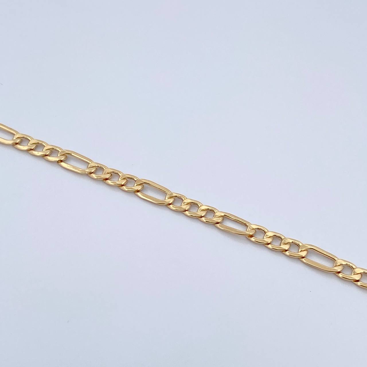 Figaro Bracelet 2.9gr / 20cm / 4.4mm Yellow Gold +1 18K $