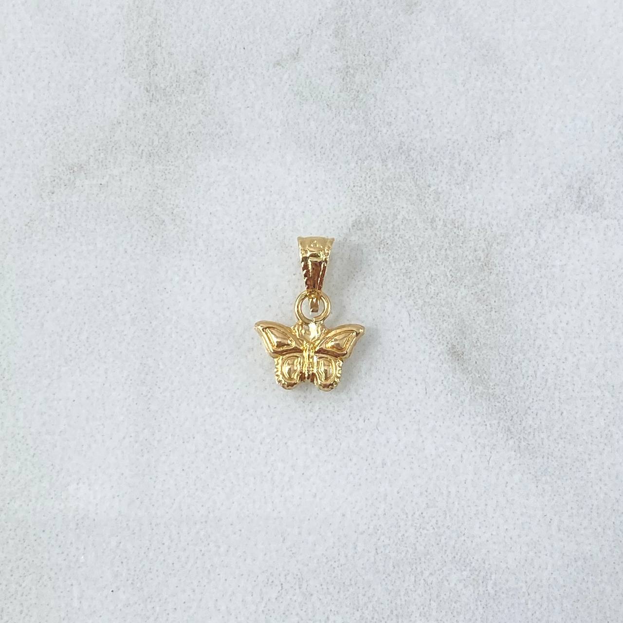 Pendant Butterfly 0.25gr / 1.3cm / Stamped Yellow Gold