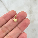 Pendant Butterfly 0.25gr / 1.3cm / Stamped Yellow Gold